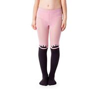 NOQ Mädchen ausgefallene bedruckte Strumpfhose gemusterte Feinstrumpfhose 40 den Tanzschule Tierdruck, Crown Cotton Candy 7-8 Jahre (122-128)