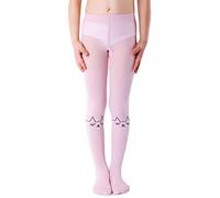 NOQ Mädchen ausgefallene bedruckte Strumpfhose gemusterte Feinstrumpfhose 40 den Tanzschule Tierdruck, Fifi Cotton Candy 8-9 Jahre (128-134)