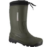 Spirale John Herren Gummistiefel Warm Gefüttert Winterstiefel Schneestiefel Warmfutter Arbeitstiefel Regenstiefel Wasserdicht, Grün Brown Oliva 0040n500, 46 EU