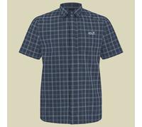 Funktionshemd JACK WOLFSKIN "NORBO S/S SHIRT M", Herren, Gr. XXL (58), Normalgrößen, check, midnightsky, Obermaterial: 95% Polyamid, 5% sonstige Fasern, Hemden (10511734-XXL) check, midnightsky