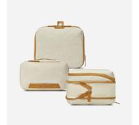 Nordace Reise-Organizer-Set für Damen und Herren, 2 x Packwürfel und 1 x Kulturbeutel, langlebig und wasserabweisend (Beige-Braun)