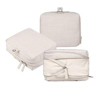 Nordace Reise-Verpackungs-Organizer-Set für Damen und Herren, 2 x Packwürfel und 1 x Waschbeutel, langlebig und wasserabweisend (Beige)