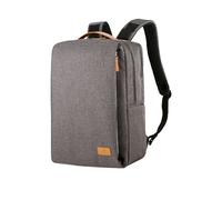 Nordace - Smart Backpack - Siena Rucksack 19L-Vol. Laptop-Fach USB-Anschluss wasserbeständig Gew:0,88kg Gepäckriemen Sicherheitstasche Wasserflaschenfach schlankes Design (Grau)