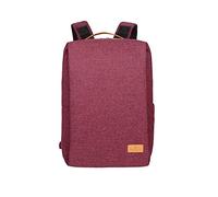 Nordace - Smart Backpack - Siena Rucksack 19L-Vol. Laptop-Fach USB-Anschluss wasserbeständig Gew:0,88kg Gepäckriemen Sicherheitstasche Wasserflaschenfach schlankes Design (Rot)