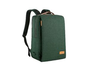 Nordace - Smart Backpack - Siena Rucksack 19L-Vol. Laptop-Fach USB-Anschluss wasserbeständig Gew:0,88kg Gepäckriemen Sicherheitstasche Wasserflaschenfach schlankes Design (Grün)
