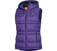 NORDCAP Damen Steppweste, leichte Outdoor-Weste, warm und windabweisend, sportliches Gilet mit Kapuze und Reißverschlusstaschen, ärmellos, Lila, Gr. 46