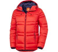 NORDCAP Steppjacke Damen, leichte Übergangsjacke, sportlich mit Kapuze, ideal für Frühling und Sommer, Rot-orange, Gr. 44