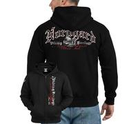 NORDGARD Hoody Stormkald in Schwarz I Größe 5XL I Sportlicher Zip-Hoodie für Damen & Herren I Unisex-Kapuzenpullover aus Baumwolle I Viking Sweatshirt mit Kapuze I Moderner & hochwertiger Pullover