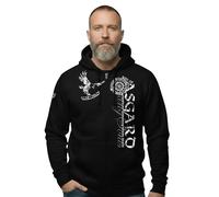 NORDGARD Hoody Vintersgard in Schwarz I Größe L I Sportlicher Zip-Hoodie für Damen & Herren I Unisex-Kapuzenpullover aus Baumwolle I Viking Sweatshirt mit Kapuze I Moderner & hochwertiger Pullover