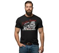 NORDGARD T Shirt Nordic Raven-Wikinger Valhalla-Geri Freki nordischer Wolf-Viking Runen-Valhalla-nordisch Odin Thor Hugin Munin Wotan (DE/NL/SE/PL, Alphanumerisch, 5XL, Regular, Regular, schwarz)