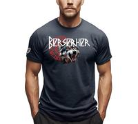 NORDGARD Viking T-Shirt Berserker 2 in Marine I Größe 5XL I Herren Tshirt aus 100% Baumwolle I Wikinger T-Shirt I Shirt nordische Mythologie I Ideal für Freizeit & Sport I Oeko-TEX Zertifiziert