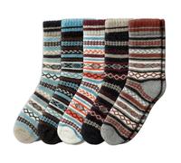 NORDIC Socks 5 Paar Merino Wollsocken für Männer & Frauen, Wintersocken, Warme Socken (35-38, Bjørn)