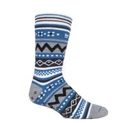 Nordisch gemusterte, rutschfeste Herren-Thermo-Pantoffel-Socken mit Greifern 45602