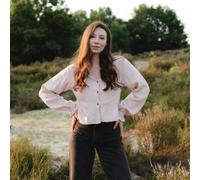NORDLICHT Musselin Bluse Selma mit Punkten aus 100% Bio-Baumwolle Rosa XL