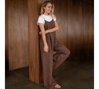 NORDLICHT Musselin Jumpsuit Bente aus 100% Bio-Baumwolle Braun M