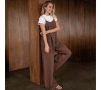 NORDLICHT Musselin Jumpsuit Bente aus 100% Bio-Baumwolle Braun S
