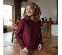 NORDLICHT Sweater Sanna aus 100% Bio-Baumwolle Bordeaux Rot L