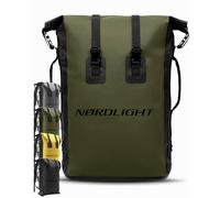 Nordlight Wasserdichter Rucksack Dry Bag 35l - (Olivgrün) Roll Top Rucksack mit gepolstertem Tragegurt, wasserdichte Tasche für Wassersport, Fahrrad Rucksack, Kurierrucksack, Trekking, Angeln