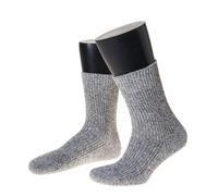 NORDPOL Schafwollsocke "Norweger Art", kurz, 3 Paar, graumeliert, Made in Germany, Gr. 41-42
