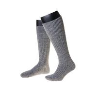 NORDPOL Schafwollsocke "Norweger Art", wadenlang, 1 Paar, graumeliert, Made in Germany, Gr. 43-44