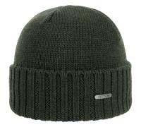 Norham Merino Umschlagmütze by Stetson dunkeloliv One Size