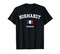 Normandie Stadt Frankreich Flagge Souvenir Travel Pride T-Shirt