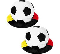 normani 1, 2, 5 oder 10 Deutschland Fußball Mütze Schlapphut mit Krempe Fußballhut in Deutschlandsfarben Farbe 2 Stück