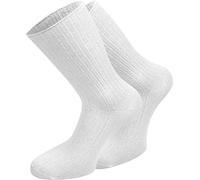 normani 10 Paar Arztsocken aus 100% Baumwolle Baumwollsocken für Damen und Herren - Socken ohne Gummidruck mit weichen Nähten Farbe Weiß Größe 43-46