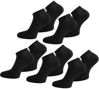 normani 10 Paar Baumwolle Sommersocken Sneaker Socken kurze Söckchen für Damen und Herren Farbe Schwarz Größe 48-50