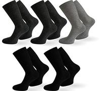normani 10 Paar Diabetiker Socken Herren - Gesundheitssocken ohne Gummi - Weiche Baumwollsocken ohne Druckstellen, Ideal bei Diabetes & empfindlichen Füßen Farbe Dunkel-Sortiert Größe 35/38