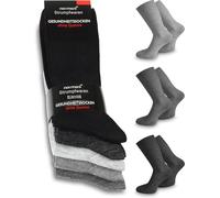 normani 10 Paar Gesundheitssocken aus Baumwolle - Ohne Gummi, Rutschfest & Hautfreundlich - Auch in Übergröße erhältlich Farbe Baumwolle/Dunkel Größe 47-50