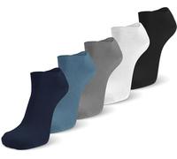 normani 10 Paar Sneaker Socken für Sie und Ihn - Viele trendige Farben und Größen 35-50 wählbar Farbe Marine/Jeans/Grau/Weiß/Schwarz Größe 37/42