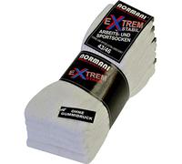 normani 10 Paar stabile ARBEITSSOCKEN mit Frotteesohle - optimale Bau-, Sport- und Wandersocken - druckfreier Sitz Farbe Weiß Größe 43-46