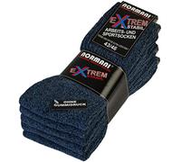 normani 10 Paar Stabile Arbeitssocken Socken - Ferse und Spitze EXTRA verstärkt - ohne gummidruck ! Farbe Dunkelblau Größe 43/46
