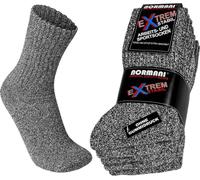 normani 10 Paar Stabile Arbeitssocken Socken - Ferse und Spitze EXTRA verstärkt - ohne Gummidruck Farbe Grau-Meliert Größe 47-50