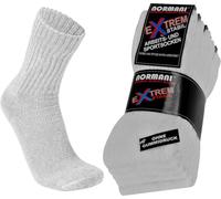 normani 10 Paar Stabile Arbeitssocken Socken - Ferse und Spitze EXTRA verstärkt - ohne Gummidruck Farbe Weiss Größe 47-50