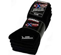 normani 10 Paar Stabile Arbeitssocken Socken - Ferse und Spitze EXTRA verstärkt - ohne gummidruck ! Farbe Schwarz Größe 43/46