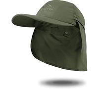 normani 2 in 1 Sommer Cap mit einrollbarem Sonnenschutz Savannah Farbe Oliv Größe XL