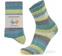 normani 2 Paar Bunt gestrickte Wollsocken im 'Skandinavischen' Style Kuschelig warm für Damen und Herren Farbe Blau Größe 35-38