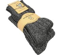 normani 2 Paar Schafwollsocken mit ABS Haussocken mit Schafwolle Farbe Anthrazit Größe 35-38