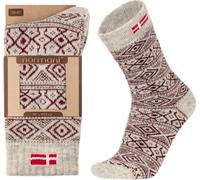normani 2 Paar Skandinavische Socken aus 80% Wolle Canadian Norweger Dänemark Warme Strapazierfähige Wintersocken Damen Herren Farbe Rot Größe 39-42