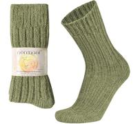 normani 2 Paar warme und kuschelige WollSocken aus Alpaka- und Schafwolle Farbe Grün Größe 35-38