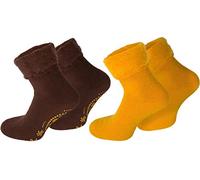 normani 2 Paar Weiche Damen Kuschelsocken in verschiedenen Farben Farbe Dream/Braun/Gelb Größe 39-42