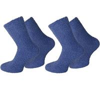 normani 2 Paar Weiche Damen Kuschelsocken Farbe Uni/Marine Größe 43-46