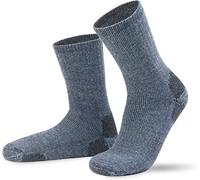 normani 2 Paar Wollsocken mit Vollplüsch - für Damen und Herren - Wintersocken mit Schaf- und Alpakawolle für maximale Wärme - Socken mit dicker Sohle Blau 47/50