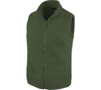 normani 280 g/m² Herren Fleeceweste für den Übergang mit Taschen und Stehkragen - leicht, elegant, funktional Farbe Oliv Größe M