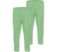 normani 2er Pack Baby Merinohose Merinoleggings Lange Unterhose Wollhose Winterhose - 100% Merinowolle Farbe Grün Größe 80