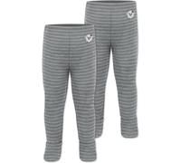 normani 2er Pack Baby Merinohose mit Fuß - Baby Thermoleggings mit Füßen Lange Unterhose Babyhose Leggings Thermounterhose aus 100% Bio-Merinowolle für Junge und Mädchen Farbe Grau gestreift Größe 62
