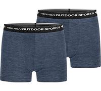 normani 2er Pack Herren Merinounterhose Boxershorts Funktionsunterwäsche 100% Merinowolle Sporthose (S-XXL) Farbe Navy Größe 3XL