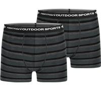 normani 2er Pack Herren Merinounterhose Boxershorts Funktionsunterwäsche 100% Merinowolle Sporthose (S-XXL) Farbe Anthrazit/Schwarz/Grau Größe 3XL